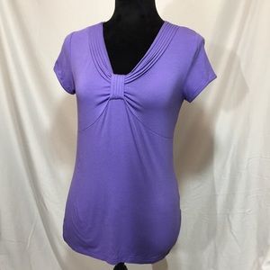 Dressbarn  women t-top purple stretch  size S.